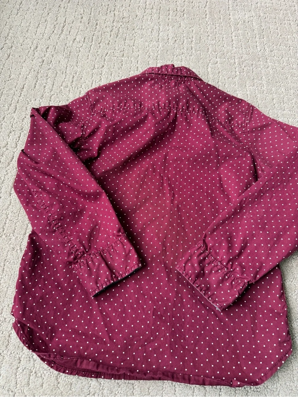 OppoSuits Sapphire Blue Blazer with Burgundy Dot Button Down Shirt Size 8